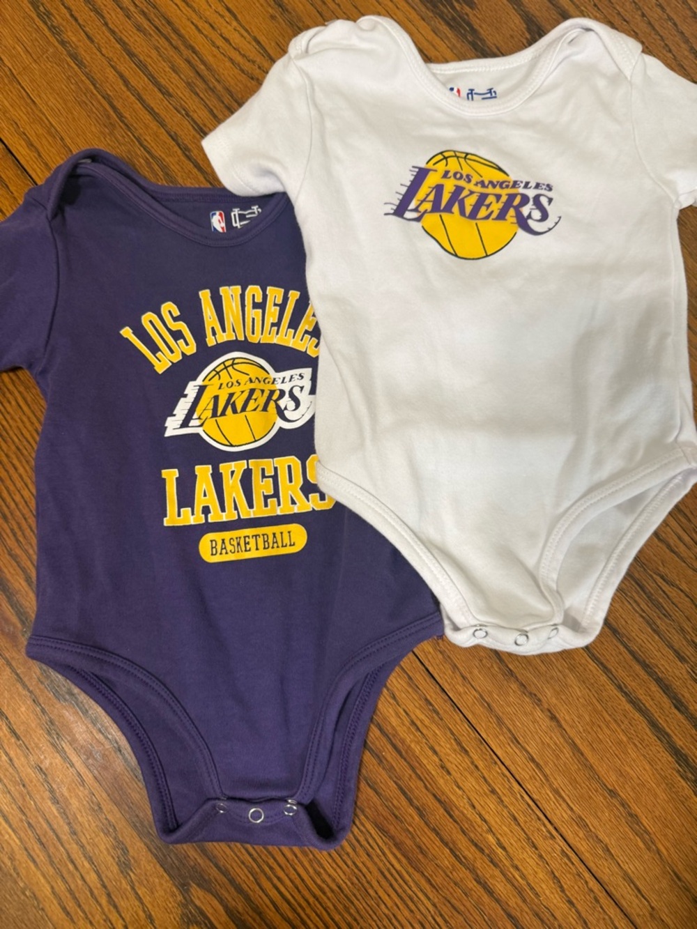 Los Angeles Lakers Baby Onesies nba - Purple & White